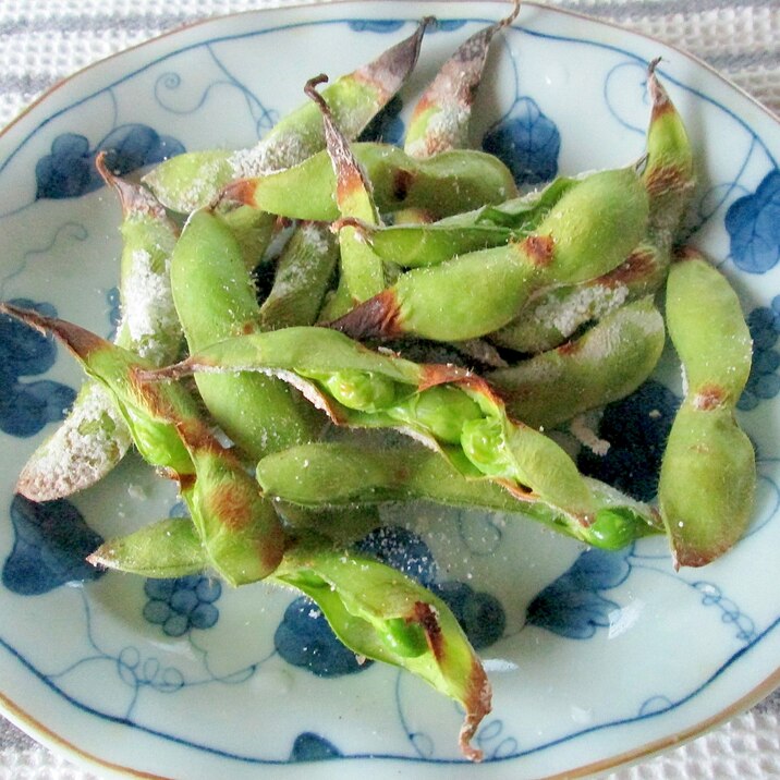 ビールのおつまみにお勧め♪枝豆のじか焼き